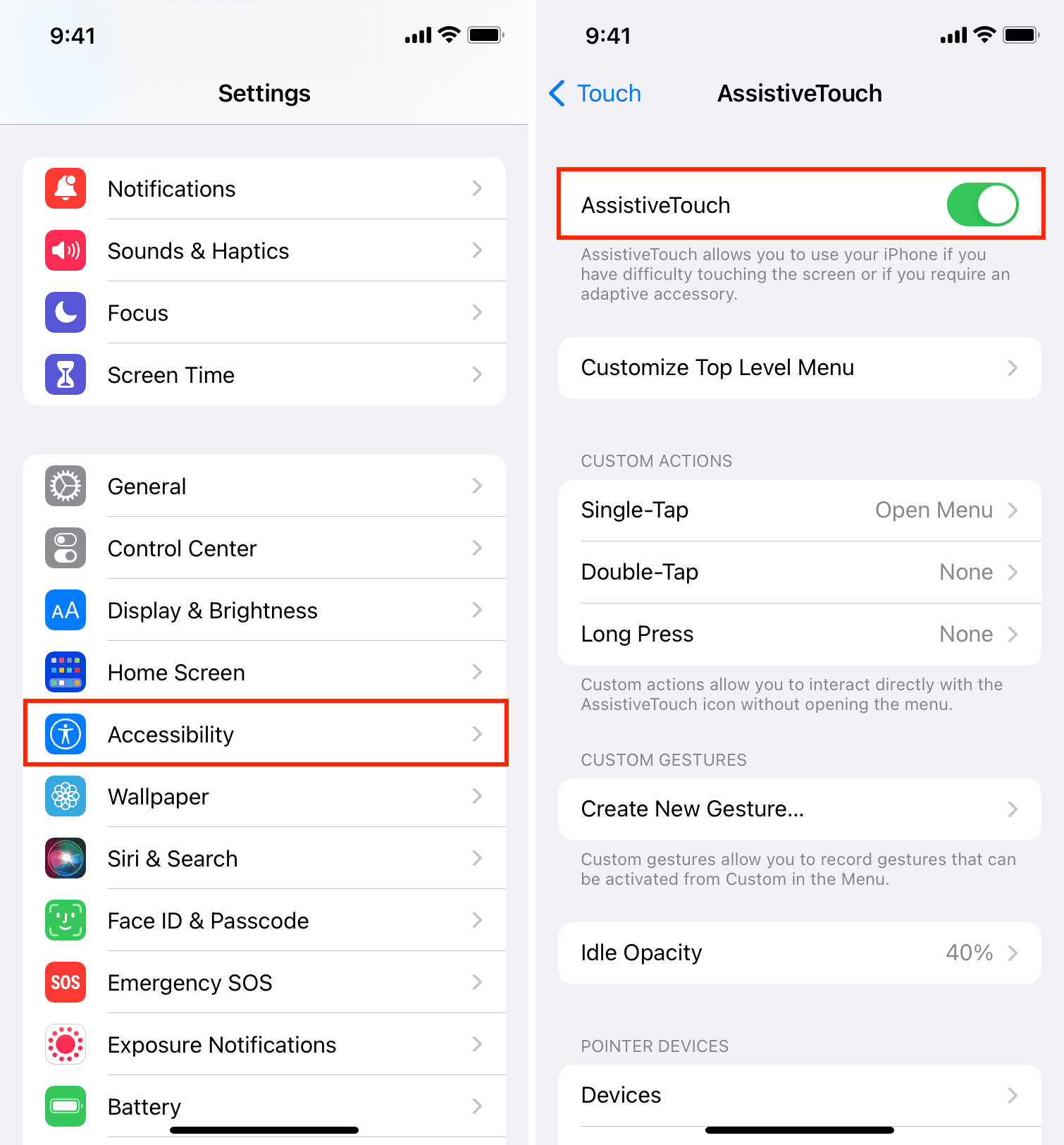 iOS – włączanie AssistiveTouch
